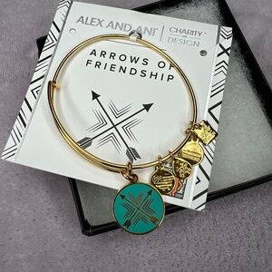 Alex and Ani Arrows of friendship Charity by Design charm braclet NWT